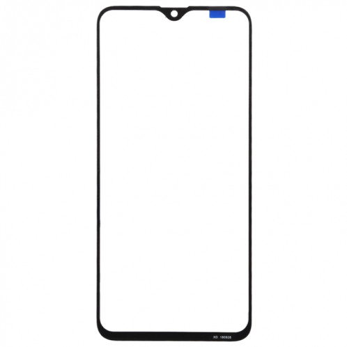 Pour OPPO Reno Z Lentille en verre extérieure de l'écran avant (noir) SH607B1259-06