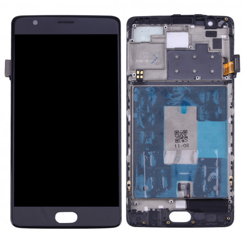 iPartsBuy OnePlus 3 / A3003 écran LCD + écran tactile Digitizer Assemblée avec cadre (Noir) SI697B1526-07