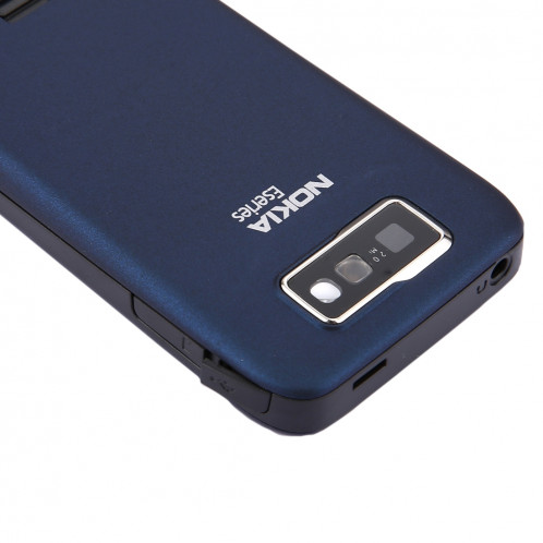 iPartsAcheter pour Nokia E63 Couvercle du boîtier complet (couvercle avant + lunette du cadre du milieu + couvercle arrière de la batterie + clavier) (bleu foncé) SI00DL1654-07