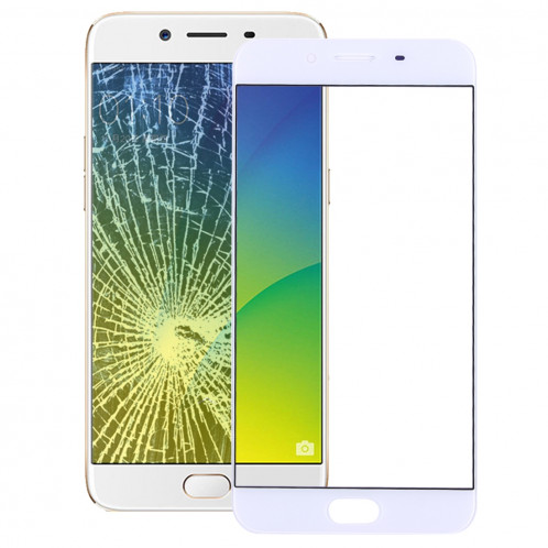 iPartsBuy OPPO R9s Lentille extérieure en verre (blanc) SI715W837-07