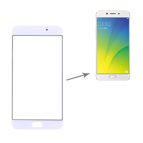 iPartsBuy OPPO R9s Lentille extérieure en verre (blanc) SI715W837-07