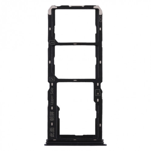 Pour Vivo S1 Plateau de carte SIM + Plateau de carte SIM + Plateau de carte Micro SD (Noir) SH725B176-05