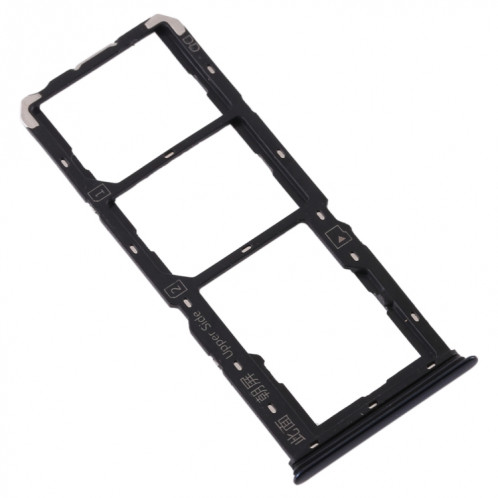 Pour Vivo S1 Plateau de carte SIM + Plateau de carte SIM + Plateau de carte Micro SD (Noir) SH725B176-05