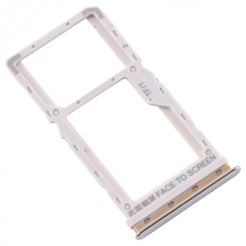 Plateau pour carte SIM + Plateau pour carte SIM / Plateau pour carte Micro SD pour Xiaomi Mi CC9e / Mi A3 (Argent) SH727J1084-05