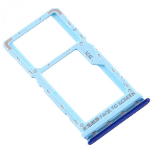 Plateau pour carte SIM + Plateau pour carte SIM / Plateau pour carte Micro SD pour Xiaomi Mi CC9e / Mi A3 (Bleu) SH727L521-05