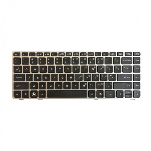 Clavier Version américaine avec cadre argenté pour HP EliteBook 8470B 8470P 8470 8460 8460p 8460w ProBook 6460 6460b 6470 SH390965-04