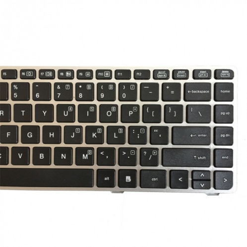 Clavier Version américaine avec cadre argenté pour HP EliteBook 8470B 8470P 8470 8460 8460p 8460w ProBook 6460 6460b 6470 SH390965-04