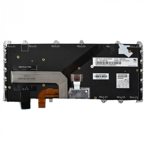 Clavier version américaine pour Lenovo IBM ThinkPad Yoga 260 12,5 pouces SH39131411-03