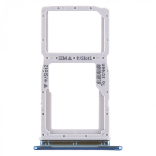 Plateau pour carte SIM + Plateau pour carte SIM / Plateau pour carte Micro SD pour Huawei Enjoy 10 Plus (Breathing Crystal) SH40BC190-05