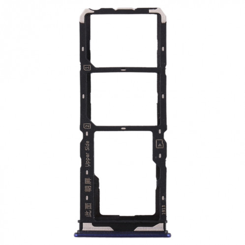 Pour Vivo Y7s Plateau de carte SIM + Plateau de carte SIM + Plateau de carte Micro SD (Violet) SH979P97-05