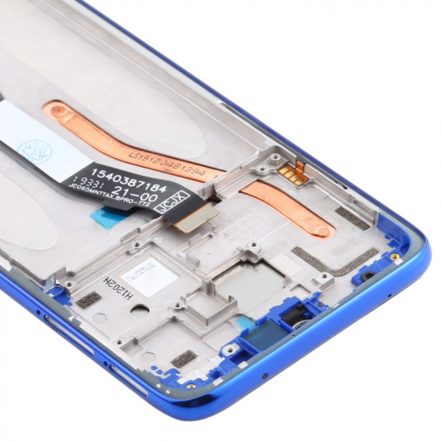 Écran LCD et numériseur complet avec cadre (version double carte SIM) pour Xiaomi Redmi Note 8 Pro (bleu) SH220L1866-06