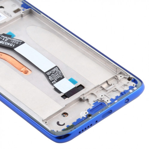 Écran LCD et numériseur complet avec cadre (version double carte SIM) pour Xiaomi Redmi Note 8 Pro (bleu) SH220L1866-06