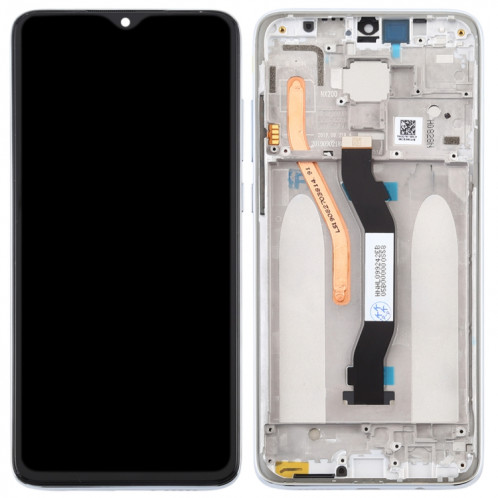 Écran LCD et numériseur complet avec cadre pour Xiaomi Redmi Note 8 Pro (blanc) SH220W1916-06