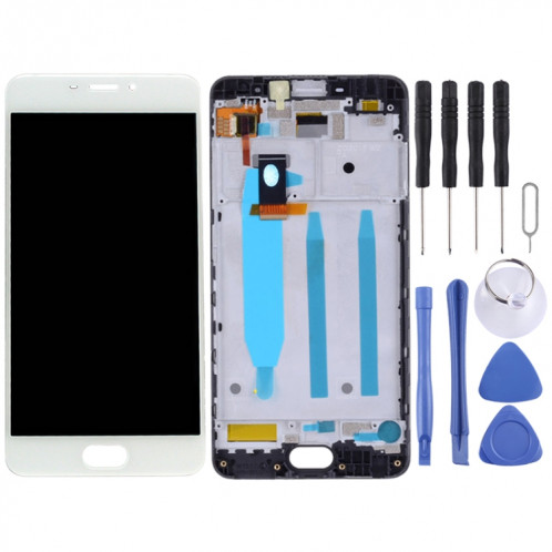 Écran LCD TFT pour Meizu M6 M711H M711Q Assemblage complet du numériseur avec cadre (Blanc) SH574W650-04