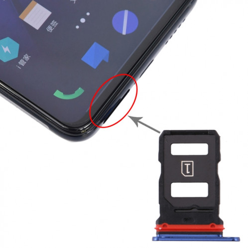 Pour Vivo iQOO Pro Plateau de carte SIM + Plateau de carte SIM (Bleu) SH646L128-05