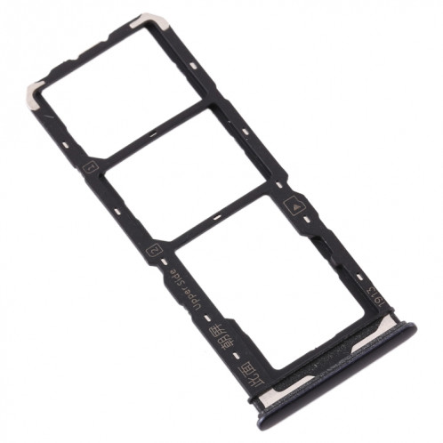 Pour Vivo Y7s Plateau de carte SIM + Plateau de carte SIM + Plateau de carte Micro SD (Noir) SH647B106-05