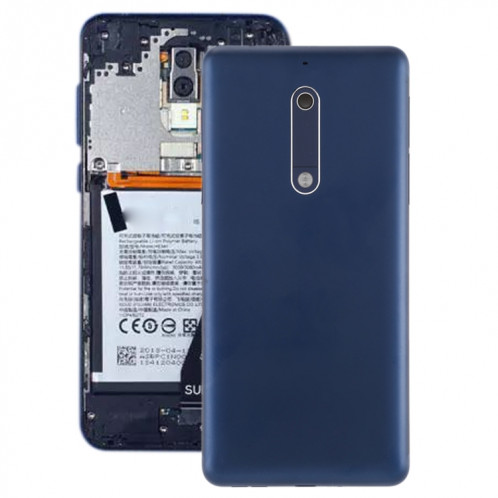 Cache arrière de batterie avec objectif et touches latérales pour Nokia 5 (bleu) SH49LL645-06