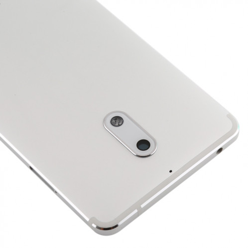 Cache arrière de batterie avec objectif et touches latérales pour Nokia 6 TA-1000 TA-1003 TA-1021 TA-1025 TA-1033 TA-1039 (Blanc) SH50WL1565-06