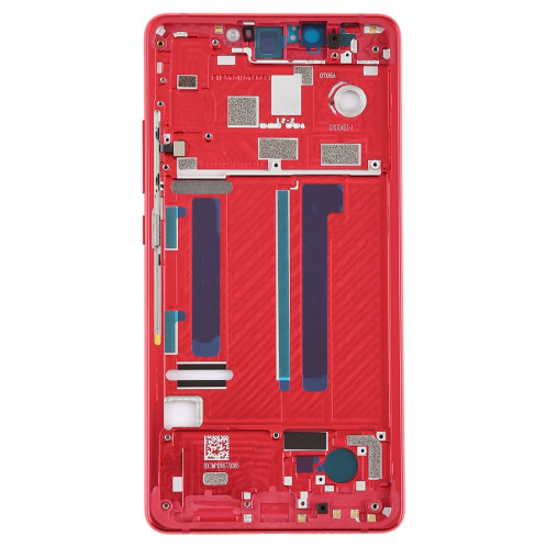 Lunette de cadre central avec touches latérales pour Xiaomi Mi 8 SE (rouge) SH932R1701-06