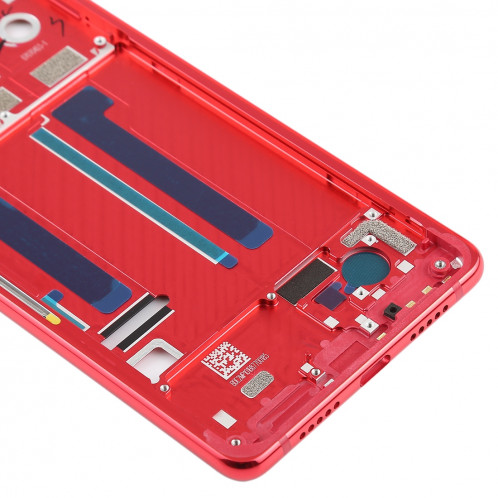 Lunette de cadre central avec touches latérales pour Xiaomi Mi 8 SE (rouge) SH932R1701-06