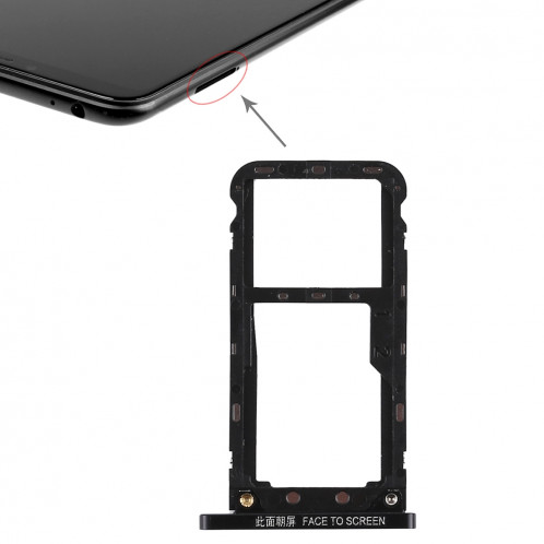 Bac à carte SIM pour Xiaomi Mi Max 3 (Noir) SH938B1627-05