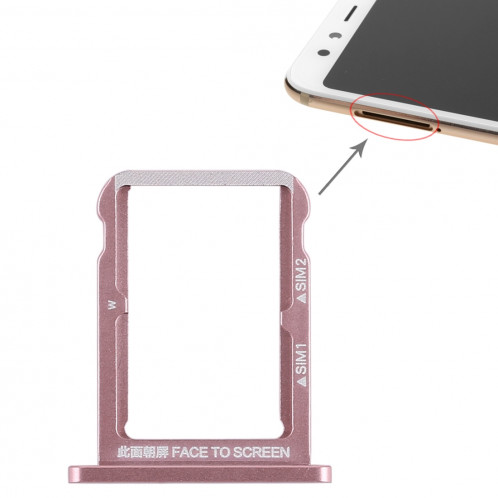 Double support de carte SIM pour Xiaomi Mi 6X (or rose) SH39RG143-05