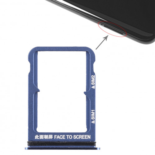 Double support de carte SIM pour Xiaomi Mi 8 (bleu) SH953L391-05