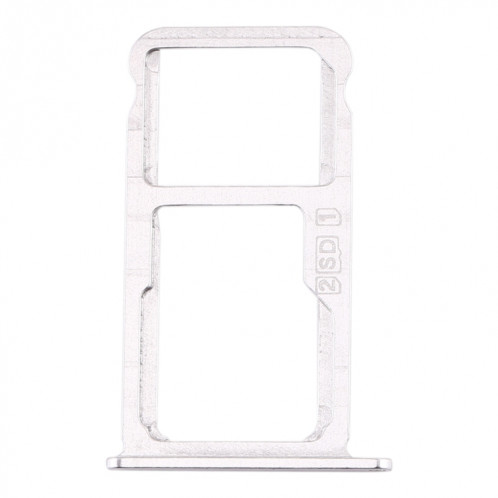 Plateau pour carte SIM + Plateau pour carte SIM / Plateau pour carte Micro SD pour Nokia X7 / 8.1 / 7.1 Plus / TA-1131 (Argent) SH959S1779-05