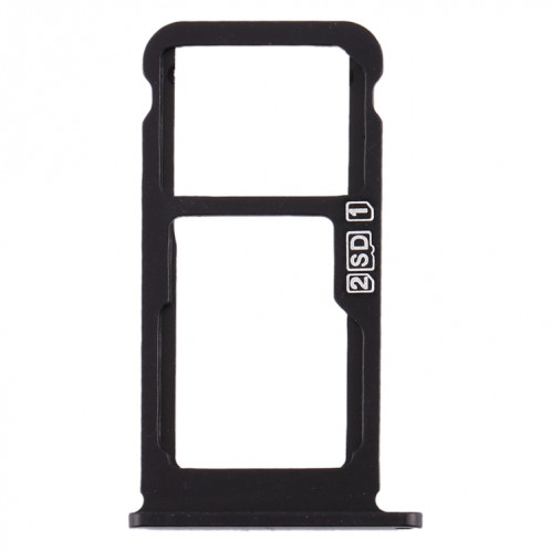 Plateau pour carte SIM + Plateau pour carte SIM / Plateau pour carte Micro SD pour Nokia 7.1 / TA-1100 TA-1096 TA-1095 TA-1085 TA-1097 (Noir) SH961B57-05