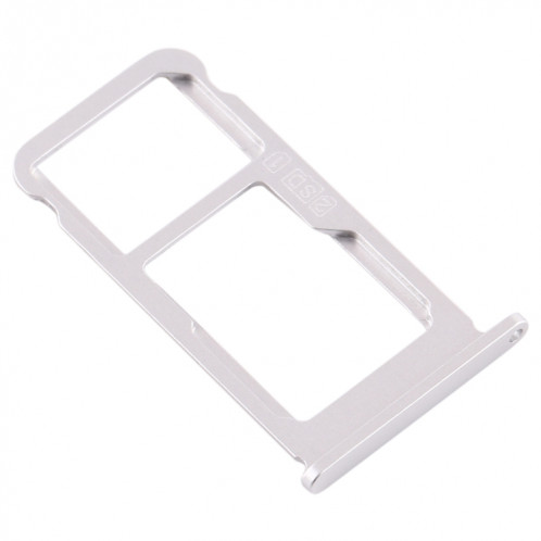 Plateau pour carte SIM + Plateau pour carte SIM / Plateau pour carte Micro SD pour Nokia 7.1 / TA-1100 TA-1096 TA-1095 TA-1085 TA-1097 (Argent) SH961S598-05