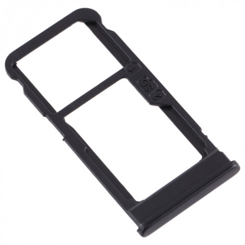 Plateau pour carte SIM + Plateau pour carte SIM / Plateau pour carte Micro SD pour Nokia 5.1 Plus / X5 TA-1102 TA-1105 TA-1108 TA-1109 TA-1112 TA-1120 TA-1199 (Noir) SH973B884-05