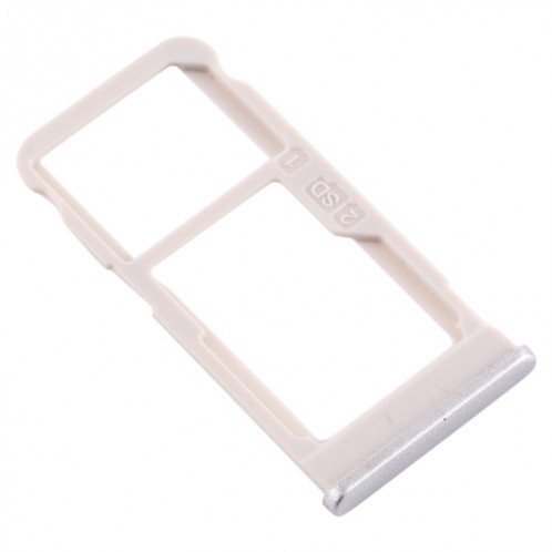 Plateau pour carte SIM + Plateau pour carte SIM / Plateau pour carte Micro SD pour Nokia 5.1 Plus / X5 TA-1102 TA-1105 TA-1108 TA-1109 TA-1112 TA-1120 TA-1199 (Argent) SH973S1668-05