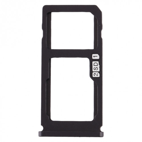 Plateau pour carte SIM + Plateau pour carte SIM / Plateau pour carte Micro SD pour Nokia 8 / N8 TA-1012 TA-1004 TA-1052 (Noir) SH976B615-05