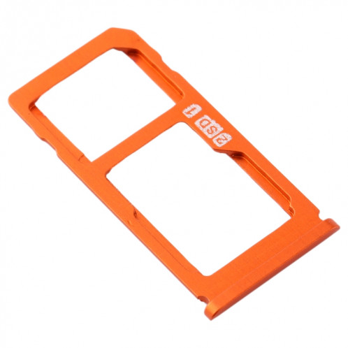 Plateau pour carte SIM + Plateau pour carte SIM / Plateau pour carte Micro SD pour Nokia 8 / N8 TA-1012 TA-1004 TA-1052 (Orange) SH976E358-05