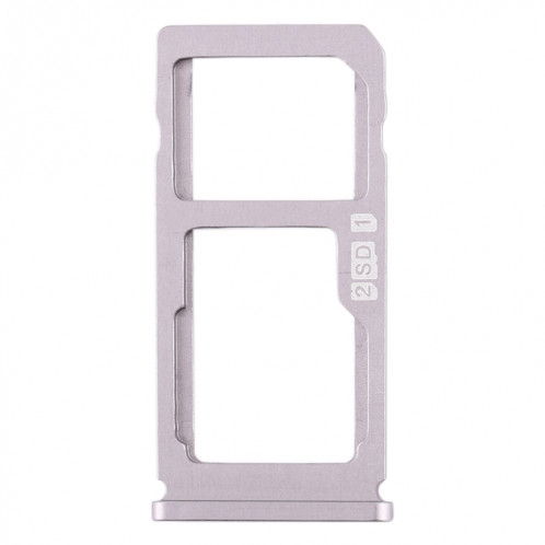 Plateau pour carte SIM + Plateau pour carte SIM / Plateau pour carte Micro SD pour Nokia 8 / N8 TA-1012 TA-1004 TA-1052 (Argent) SH976S828-05