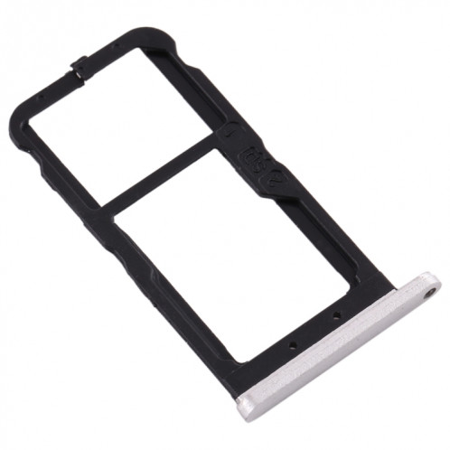 Plateau pour carte SIM + Plateau pour carte SIM / Plateau pour carte Micro SD pour Nokia 7 TA-1041 (Blanc) SH977W1257-05