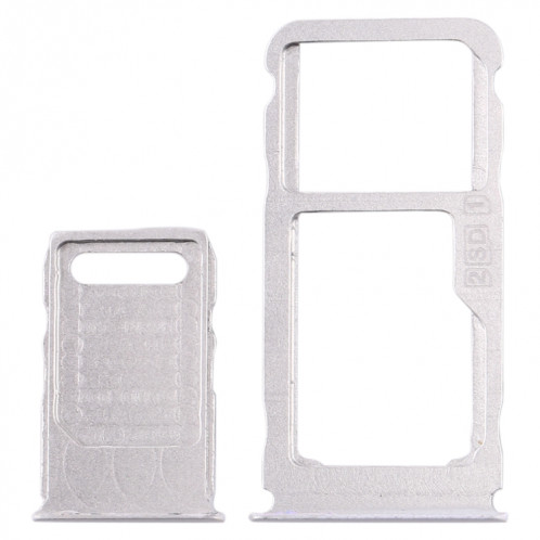 Plateau pour carte SIM + Plateau pour carte SIM + Plateau pour carte Micro SD pour Nokia 3.1 Plus (Blanc) SH978W1727-05