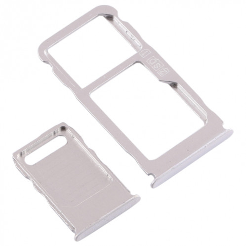 Plateau pour carte SIM + Plateau pour carte SIM + Plateau pour carte Micro SD pour Nokia 3.1 Plus (Blanc) SH978W1727-05