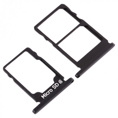 Plateau pour carte SIM + Plateau pour carte SIM + Plateau pour carte Micro SD pour Nokia 5.1 TA-1075 (Noir) SH979B1006-05