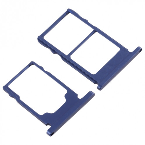 Plateau pour carte SIM + Plateau pour carte SIM + Plateau pour carte Micro SD pour Nokia 5.1 TA-1075 (Bleu) SH979L1787-05