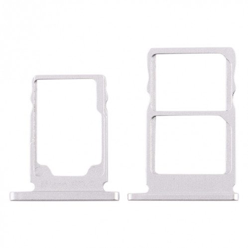 Plateau pour carte SIM + Plateau pour carte SIM + Plateau pour carte Micro SD pour Nokia 5.1 TA-1075 (Blanc) SH979W429-05