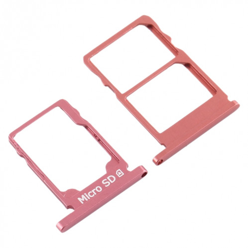 Plateau pour carte SIM + Plateau pour carte SIM + Plateau pour carte Micro SD pour Nokia 5.1 TA-1075 (rouge violacé) SH79ZH770-05
