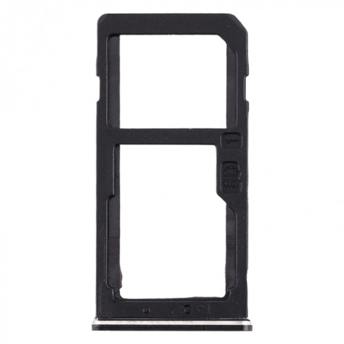 Plateau pour carte SIM + Plateau pour carte SIM / Plateau pour carte Micro SD pour Nokia 6 TA-1000 TA-1003 TA-1021 TA-1025 TA-1033 TA-1039 (Noir) SH981B1432-05