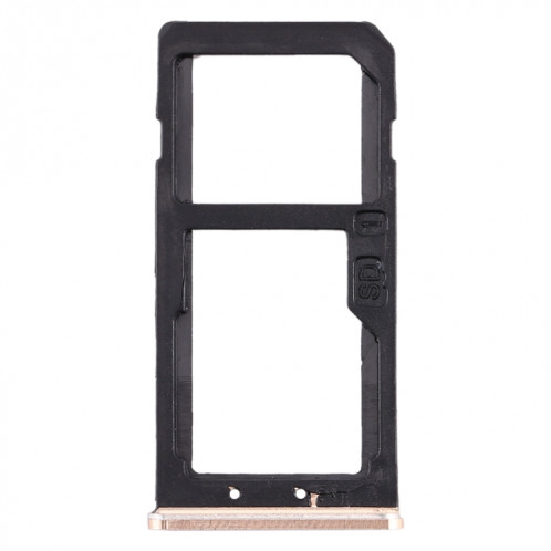 Plateau pour carte SIM + Plateau pour carte SIM / Plateau pour carte Micro SD pour Nokia 6 TA-1000 TA-1003 TA-1021 TA-1025 TA-1033 TA-1039 (Or) SH981J1611-05