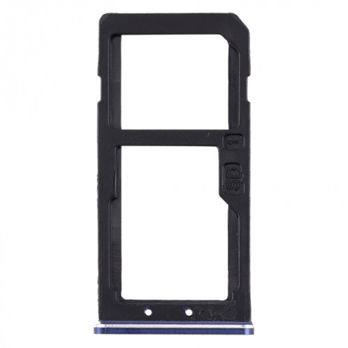 Plateau pour carte SIM + Plateau pour carte SIM / Plateau pour carte Micro SD pour Nokia 6 TA-1000 TA-1003 TA-1021 TA-1025 TA-1033 TA-1039 (Bleu) SH981L1884-05