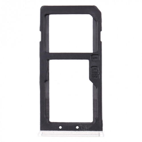 Plateau pour carte SIM + Plateau pour carte SIM / Plateau pour carte Micro SD pour Nokia 6 TA-1000 TA-1003 TA-1021 TA-1025 TA-1033 TA-1039 (Blanc) SH981W1383-05