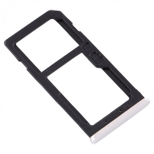 Plateau pour carte SIM + Plateau pour carte SIM / Plateau pour carte Micro SD pour Nokia 6 TA-1000 TA-1003 TA-1021 TA-1025 TA-1033 TA-1039 (Blanc) SH981W1383-05