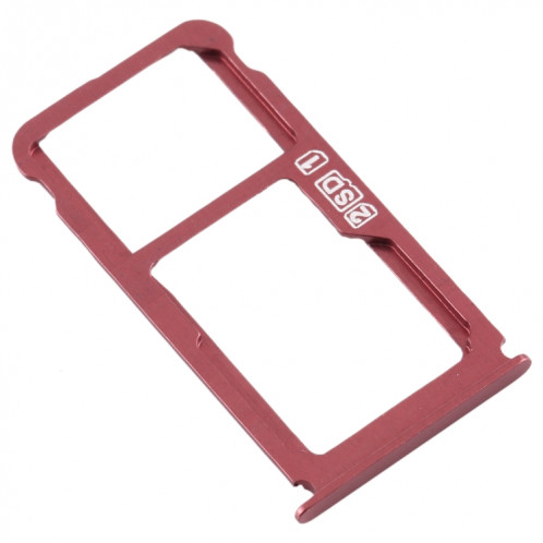 Plateau pour carte SIM + Plateau pour carte SIM / Plateau pour carte Micro SD pour Nokia 7 Plus TA-1062 (rouge violacé) SH82ZH330-05