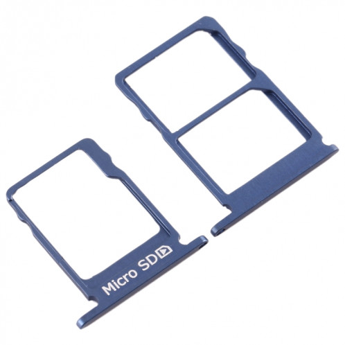 Plateau pour carte SIM + Plateau pour carte SIM + Plateau pour carte Micro SD pour Nokia 5 / N5 TA-1024 TA-1027 TA-1044 TA-1053 (Bleu) SH983L983-05