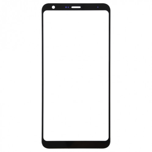 Lentille en verre extérieur de l'écran avant pour LG Stylo 4 / Q710 / Q710MS / Q710CS (noir) SH079B1500-06